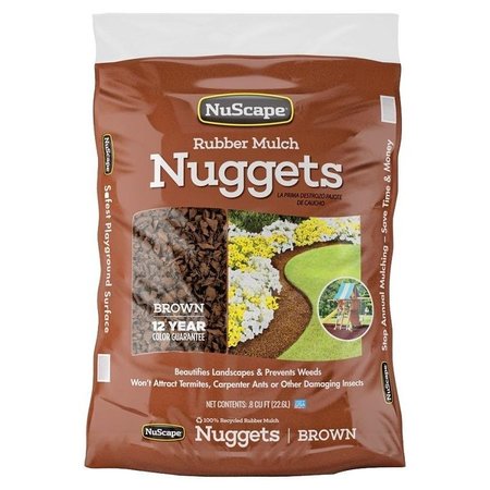 Nuscape Nugget Mulch, Brown, 16 lb Bag NS8BN
